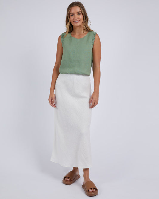 Lyon Slip Skirt (Vintage White)