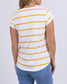 Manly Stripe Tee (White/Yellow Stripe)