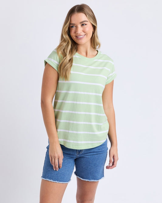 Manly Stripe Tee (Mint)