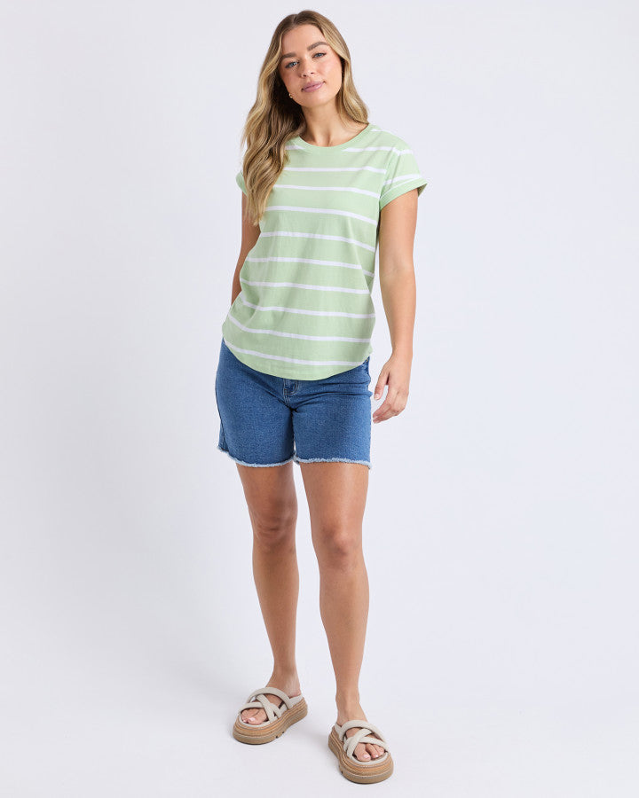 Manly Stripe Tee (Mint)