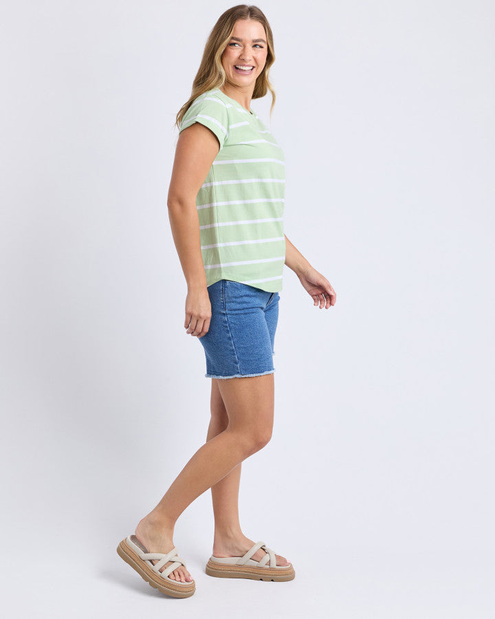 Manly Stripe Tee (Mint)