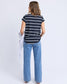 Manly Stripe Tee (Navy/White Stripe)