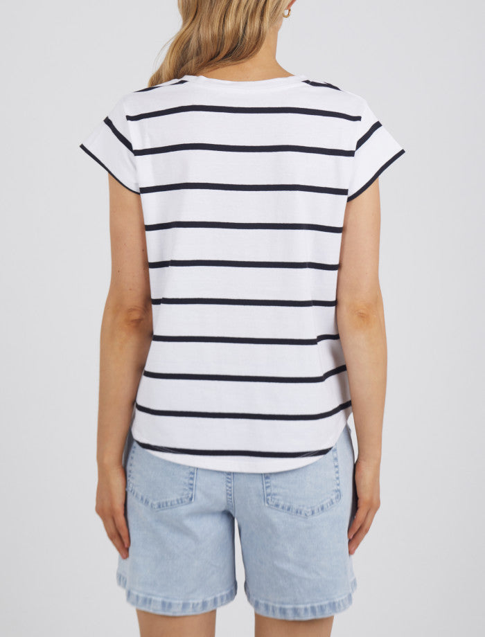 Manly Stripe Tee (Black/White Stripe)