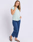 Foxwood Manly Cotton Crew Neck Tee Subdued Mint | Women's T-Shirts | Gretel Lane
