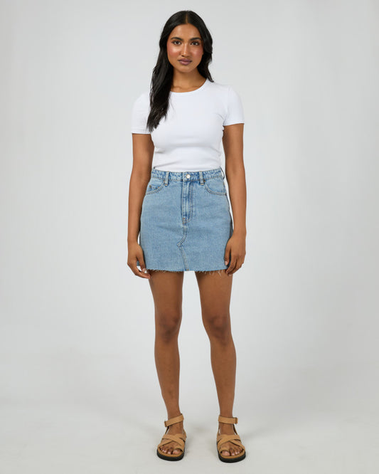 Margot Denim Skirt (Light Blue)