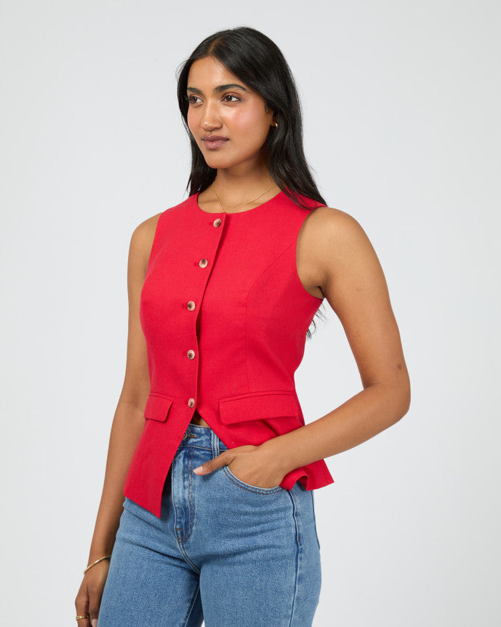 Mavis Vest (Red)