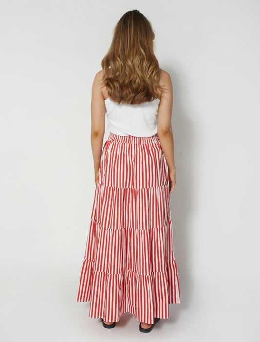 Mika Skirt (Red Stripe)