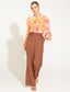 One and Only High Waisted Flared Pant (Mocha)