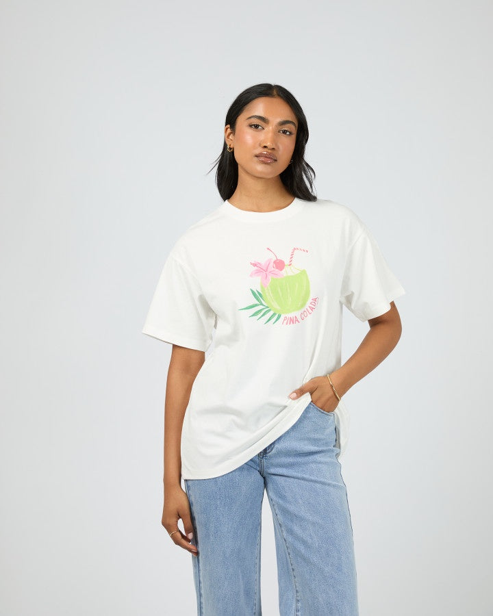 Pina Colada Relaxed Tee (Vintage White)