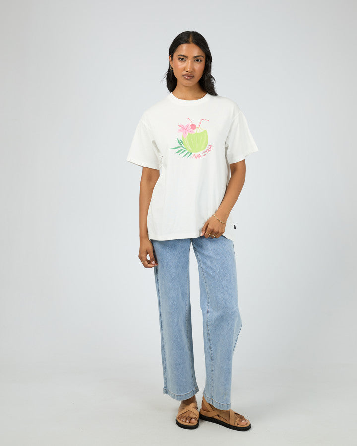 Pina Colada Relaxed Tee (Vintage White)