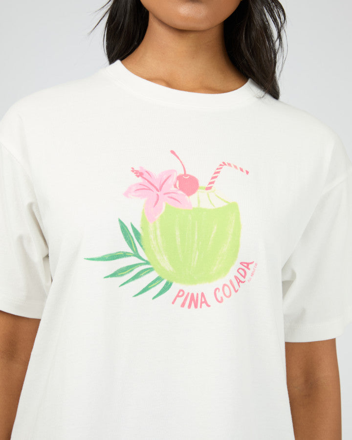 Pina Colada Relaxed Tee (Vintage White)