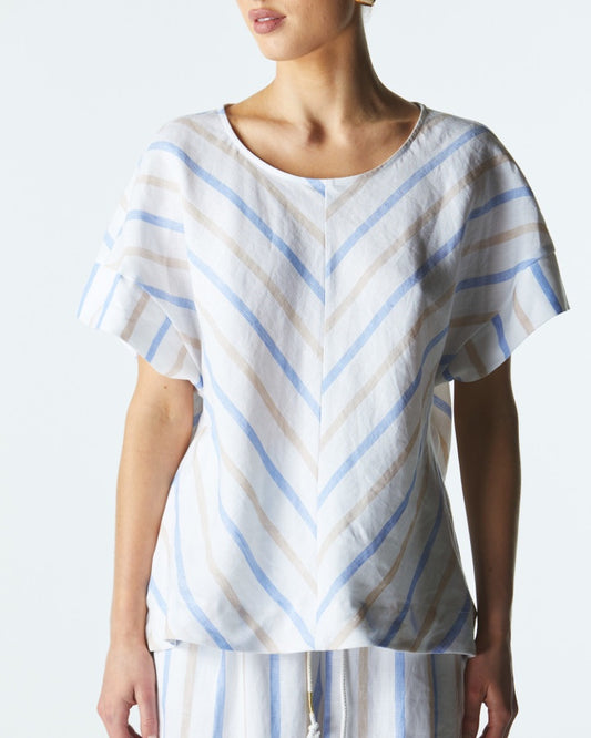 Poolside Boxy Top (Stripe)