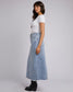 Ray Denim Maxi Skirt (Light Blue)