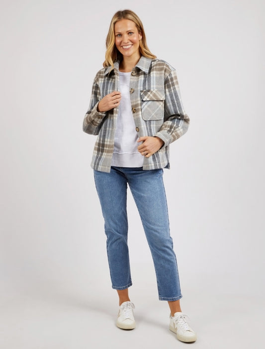 Rhodes Check Jacket (Blue & Vintage White)