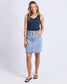 Foxwood Rio Stretch Denim Knee-length Skirt Blue | Women's Clothing | Gretel Lane