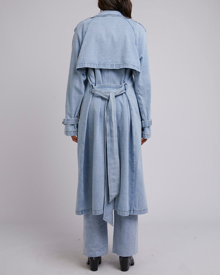 Rio Trench Coat (Light Blue)