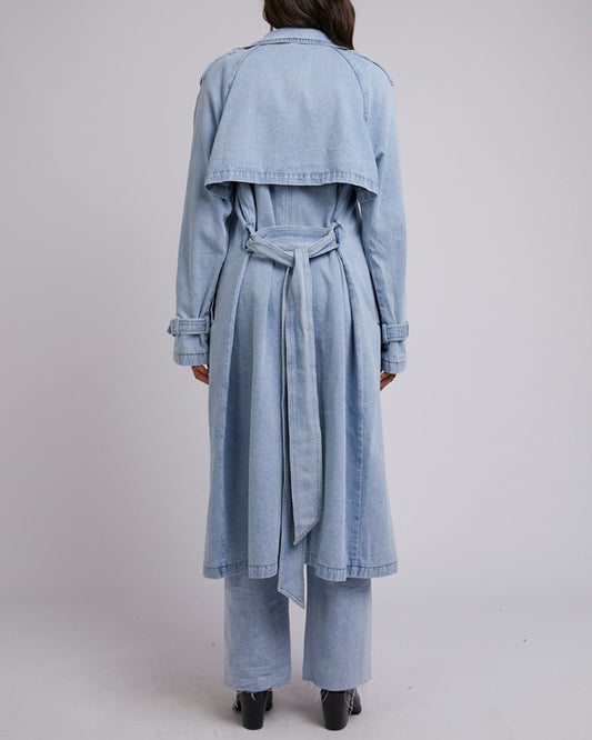 Rio Trench Coat (Light Blue)