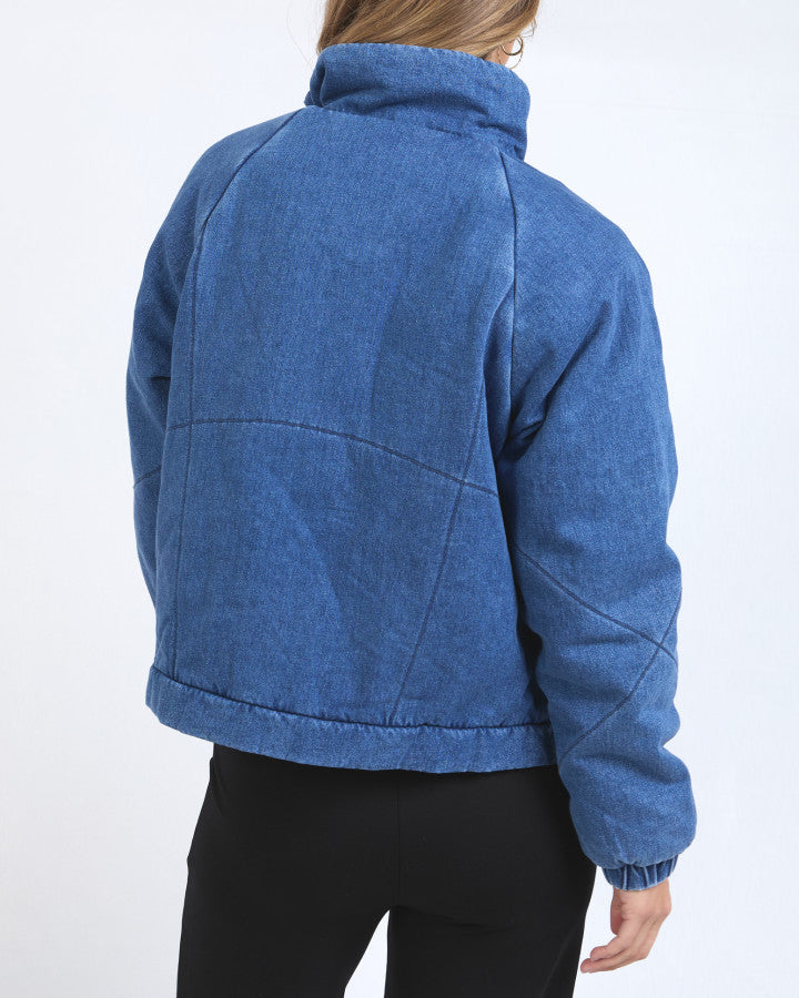 Foxwood Women's Blue Denim Rosalee Puffer Jacket | Gretel Lane