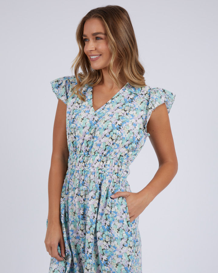 Rosette Floral Dress