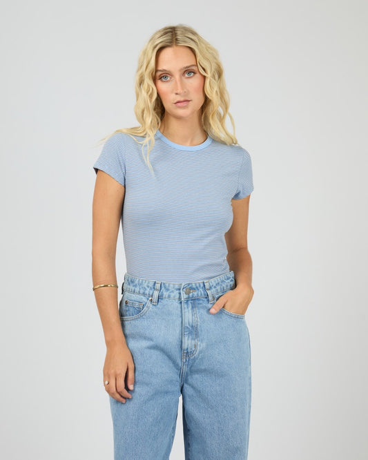 All About Eve Sami Cotton Stripe Tee in Blue | Women's Clothing | Gretel Lane