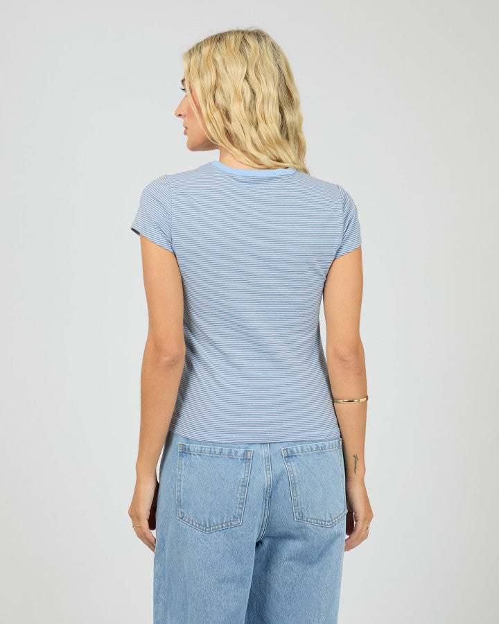 All About Eve Sami Cotton Stripe Tee in Blue | Women's Clothing | Gretel Lane