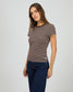 All About Eve Sami Stripe Cotton Tee in Brown | Women's Clothing | Gretel Lane