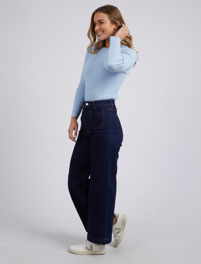 Sarah Wide Leg Jean (Indigo Denim)