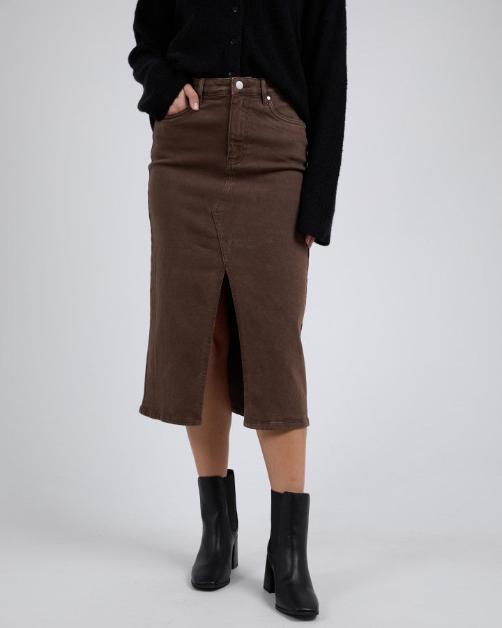 Scout Midi Skirt (Chocolate)