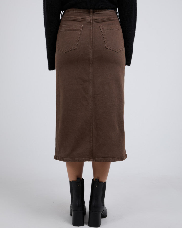 Scout Midi Skirt (Chocolate)