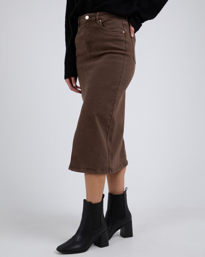 Scout Midi Skirt (Chocolate)