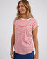 Signature Stripe Tee (Cayenne/White Stripe)