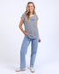 Signature Stripe Tee (Dark Sapphire/White Stripe)