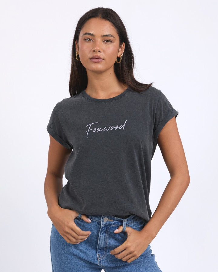 Foxwood Signature Tee Black | Women's Clothing | Gretel Lane