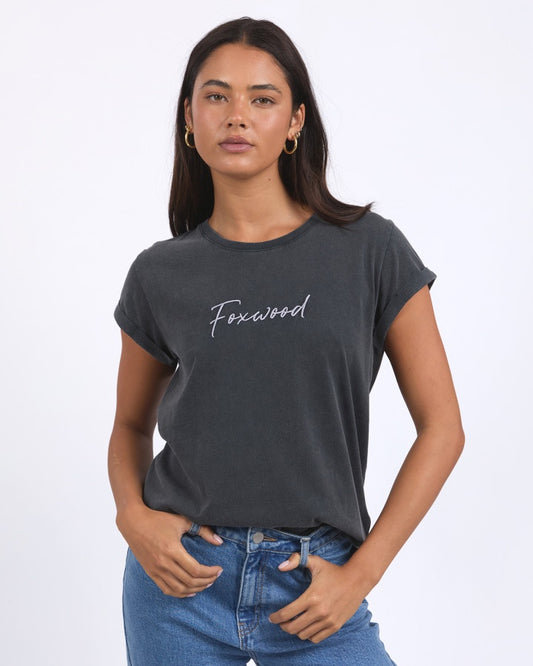 Foxwood Signature Tee Black | Women's Clothing | Gretel Lane
