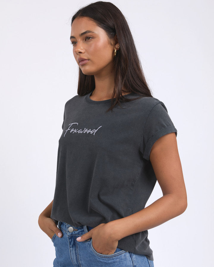 Foxwood Signature Tee Black | Women's Clothing | Gretel Lane