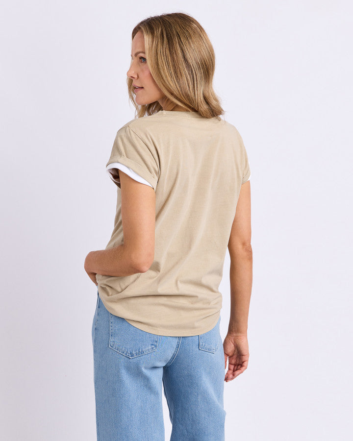 Foxwood Signature Tee Oxford Oat | Women's Clothing | Gretel Lane