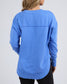 FOXWOOD Women's Blue Cotton Simplified Crew Jumper | Gretel Lane