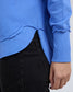 FOXWOOD Women's Blue Cotton Simplified Crew Jumper | Gretel Lane