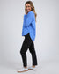 FOXWOOD Women's Blue Cotton Simplified Crew Jumper | Gretel Lane