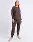 Foxwood Simplified Cotton Crew Sweatshirt in Coffee | Women's Clothing | Gretel Lane