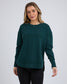 Green Foxwood Simplified Crew Sweatshirt | Gretel Lane