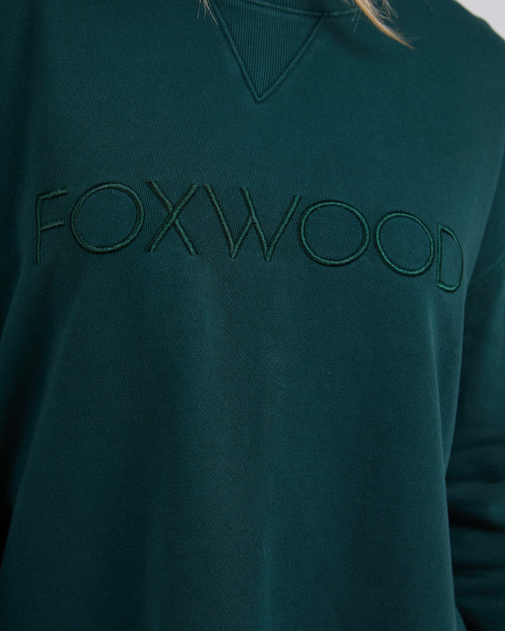 Green Foxwood Simplified Crew Sweatshirt | Gretel Lane