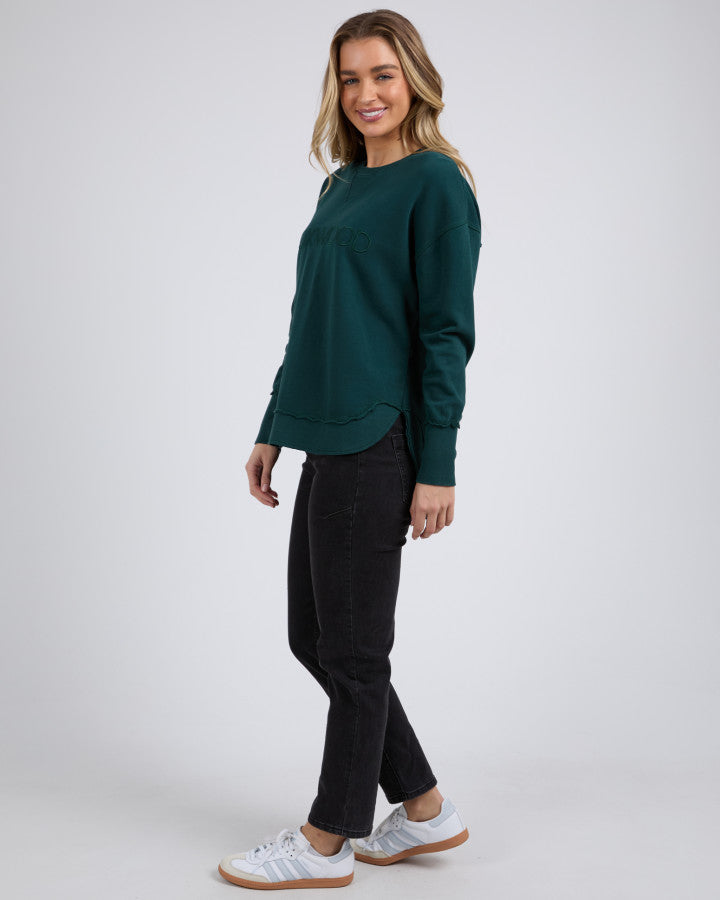 Green Foxwood Simplified Crew Sweatshirt | Gretel Lane