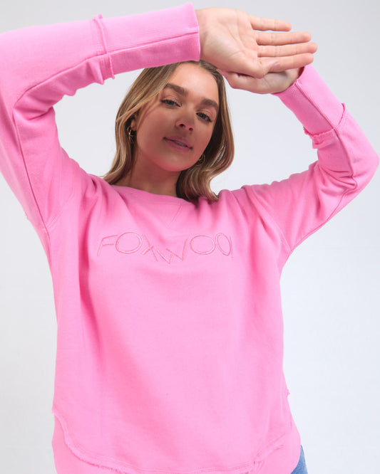 Simplified Metallic Crew (Bubblegum Pink)