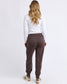 Foxwood Simplified Cotton Track Pant in Coffee | Women's Clothing | Gretel Lane