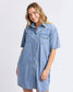 Sorcha Denim Dress (Light Blue)