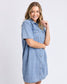 Sorcha Denim Dress (Light Blue)