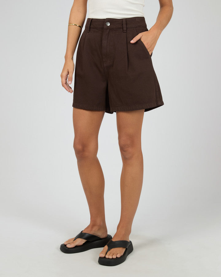 All About Eve Stevie High Rise Denim Short Brown | Women's Clothing | Gretel Lane