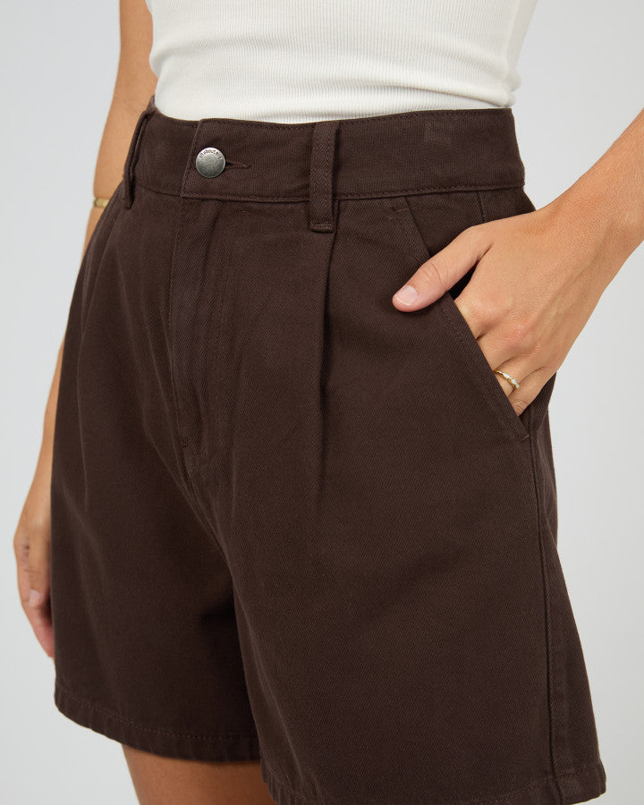 All About Eve Stevie High Rise Denim Short Brown | Women's Clothing | Gretel Lane