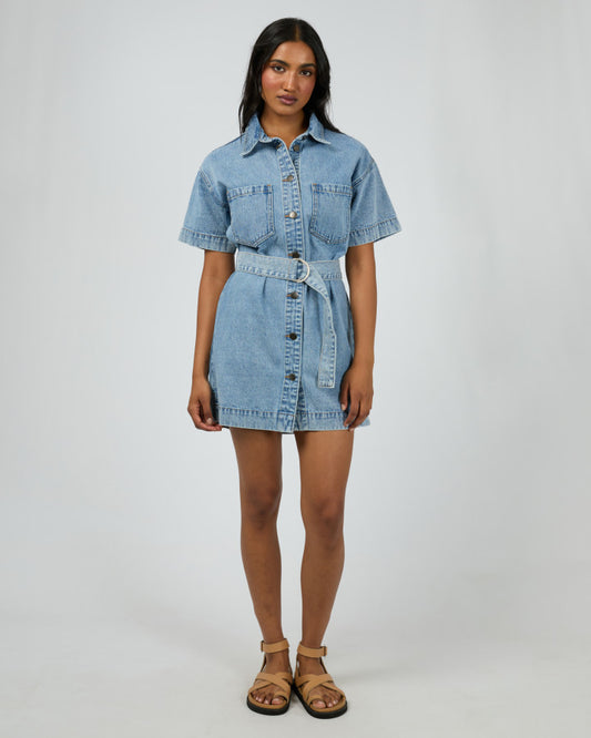 Sunny Denim Dress (Light Blue)